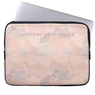 Pastel Geometric Pop Blush Custom Laptop Sleeve