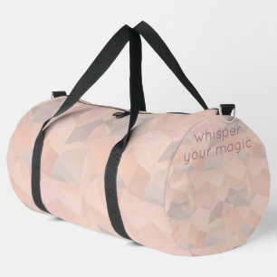Pastel Geometric Pop Blush Custom Large Duffle Bag