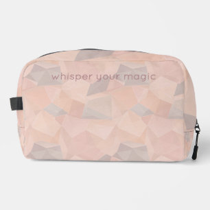 Pastel Geometric Pop Blush Custom Toiletries Bag