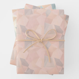 Pastel Geometric Pop Blush Wrapping Paper Sheet