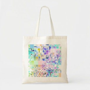 Pastel Geometric Squares Tote Bag