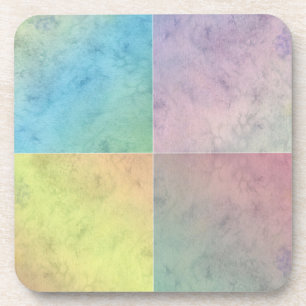 Pastel Geometric Watercolor Art Coaster