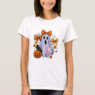 Pastel Ghost Halloween Pumpkin Ghost Coquette For  T-Shirt