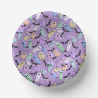 Pastel Ghost Party Paper Plate