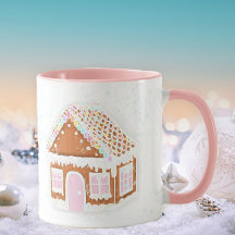 Pastel Gingerbread House Mug