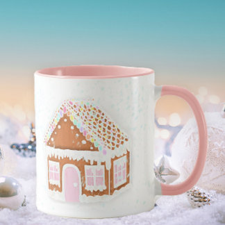 Pastel Gingerbread House Mug
