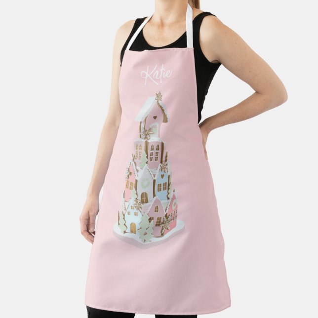 Pastel Gingerbread Sugar Castle Cake Apron (Insitu)
