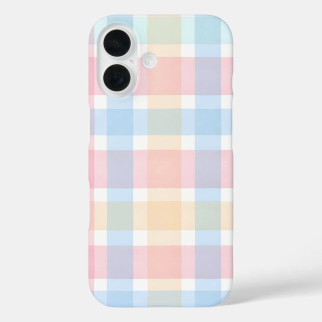 Pastel Gingham – Soft Watercolor Pattern Case-Mate iPhone Case (Back)