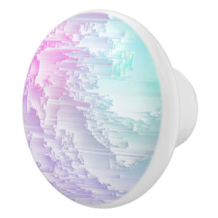 Pastel Glitch Ceramic Knob