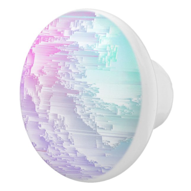 Pastel Glitch Ceramic Knob (Right)