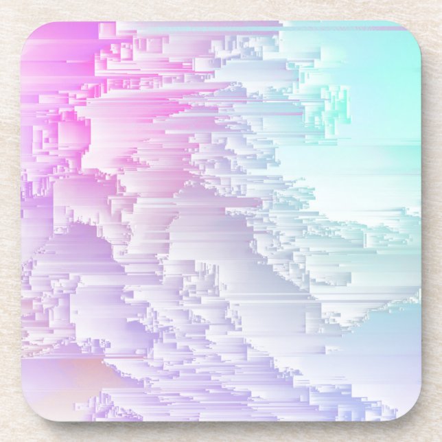 Pastel Glitch Coaster (Front)