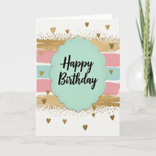 Pastel Glitter Birthday Card