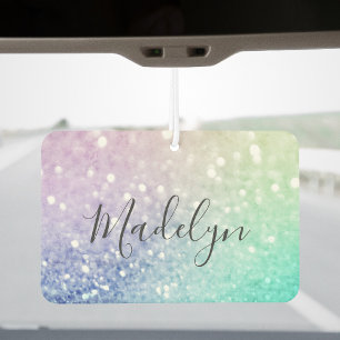Pastel Glitter Bokeh BackgroundGlam Elegant Glitte Car Air Freshener