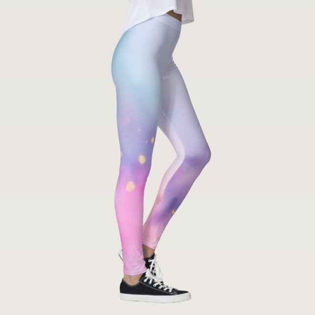 Pastel Glitter Nebula Leggings (Right)