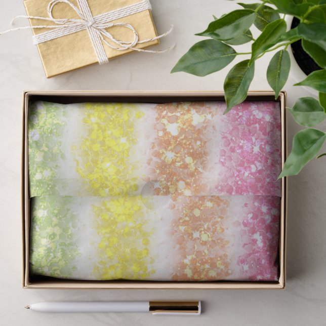 Pastel Glitter Rainbow Tissue Paper (Gift)