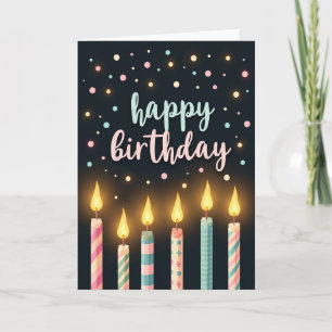 Pastel Glow Birthday Card