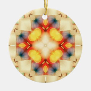 Pastel Glow Inner Light : Gold Blue Pink Ornament