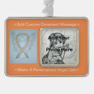 Pastel Gold Awareness Ribbon Angel Ornament