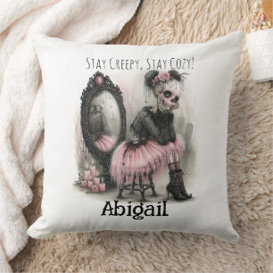 Pastel Goth Aesthetic Halloween Cushion