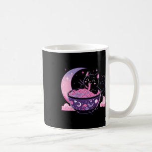 Pastel Goth Aesthetic Kawaii Cat Eating Ramen Nood Coffee Mug