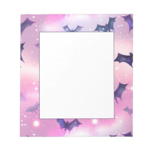 Pastel Goth Bats Pattern Notepad