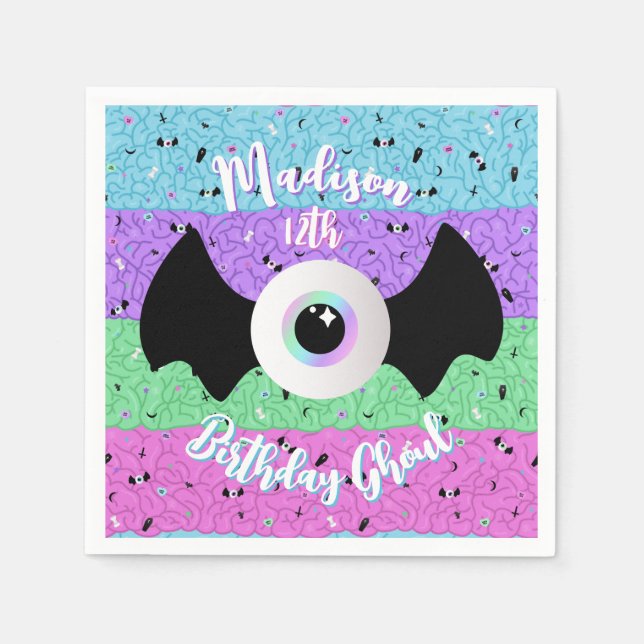 Pastel Goth Brains Napkin (Front)