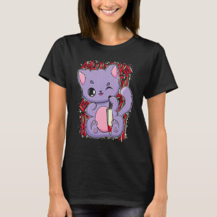 Pastel Goth Cat With Magic Dagger For Yandere And  T-Shirt