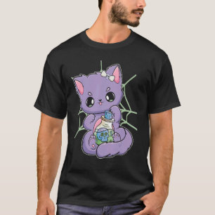 Pastel Goth Cat With Magic Potion For Witchy Acade T-Shirt
