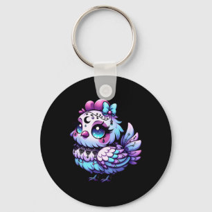 Pastel Goth Chicken Aesthetic Farm Animal Kawaii O Key Ring