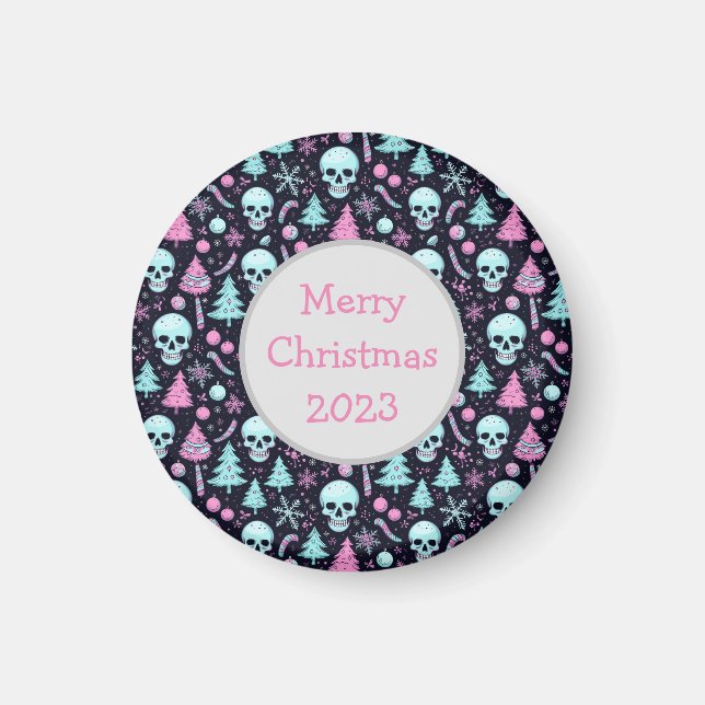 Pastel Goth Christmas Magnet (Front)