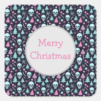 Pastel Goth Christmas Square Sticker