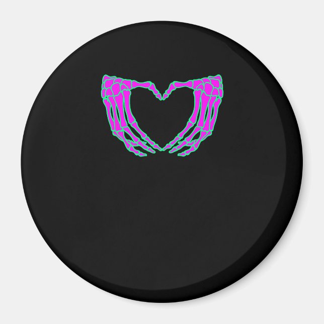 Pastel Goth Clothing, Skeleton Heart Hands  Magnet (Front)