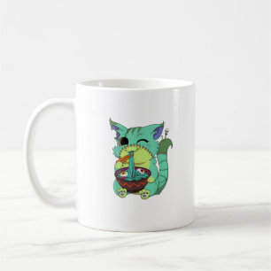 Pastel Goth Creepy Anime Ramen Cat Halloween T-Shi Coffee Mug