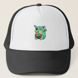 Pastel Goth Creepy Anime Ramen Cat Halloween T-Shi Trucker Hat