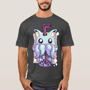 Pastel Goth Creepy Creature Boba Bubble Tea Kawaii T-Shirt
