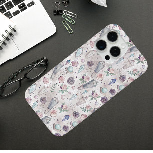 Pastel Goth Crystals and Roses – Mystical Witchy iPhone 15 Pro Max Case