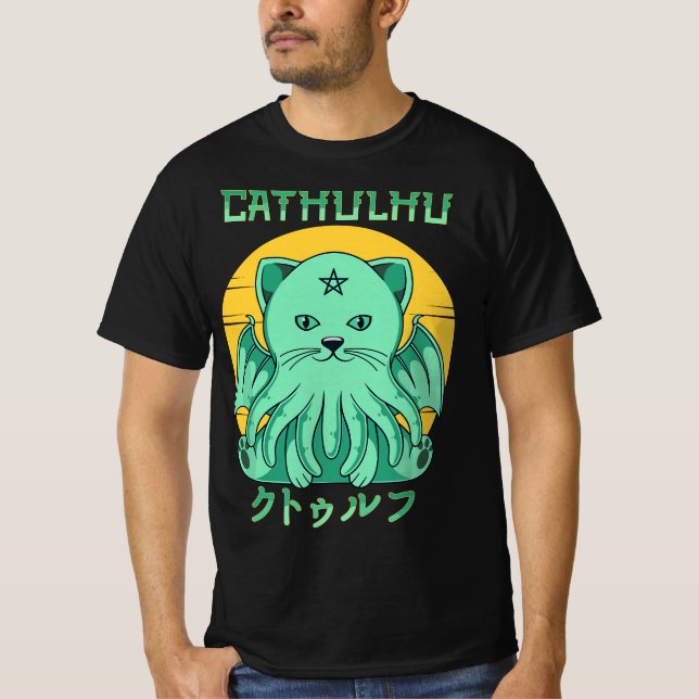 Pastel Goth Cthulhu figur kawaii Cathulhu demon  T-Shirt (Front)