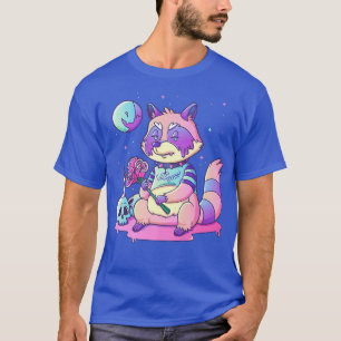Pastel Goth Cute Creepy Racoon Kawaii Goth Trash T-Shirt