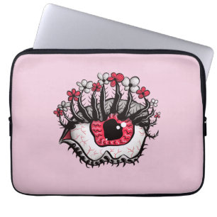 Pastel Goth Eye Macabre Pink Creepy Horror Laptop Sleeve