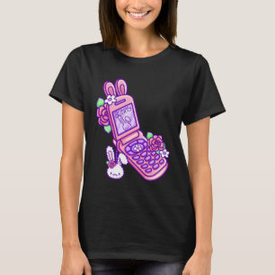 Pastel Goth Flip Phone Vampire Bunny Y2K Aesthetic T-Shirt