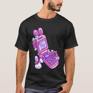 Pastel Goth Flip Phone Vampire Bunny Y2K Aesthetic T-Shirt