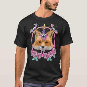 Pastel Goth Fox Pagan Creepy Menhera Fox T-Shirt