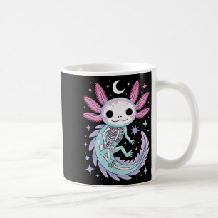 Pastel goth girl kawaii cute skeleton axolotl coffee mug