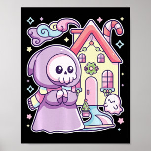 Pastel Goth Grim Reaper Xmas Halloween Easy Costum Poster