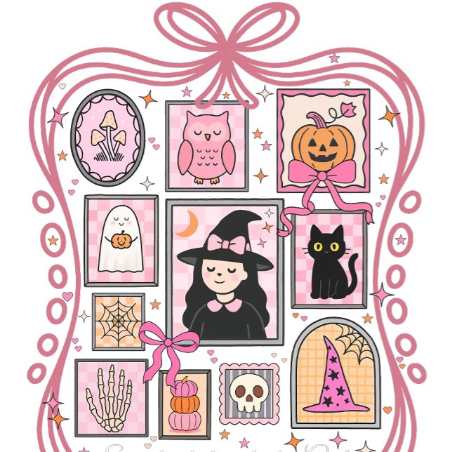 Pastel Goth Halloween Girly Coquette Gallery Wall T-Shirt (Creator Uploaded)