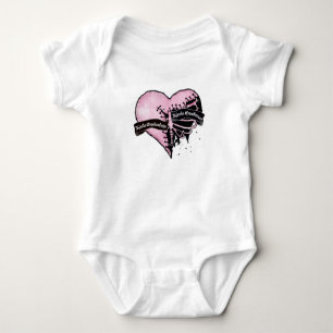 Pastel Goth Heart   Emotional and Emotionless Baby Bodysuit