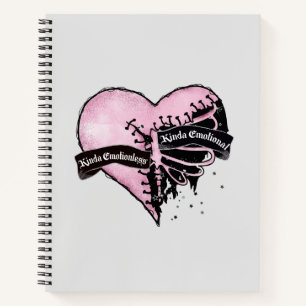 Pastel Goth Heart   Emotional and Emotionless Notebook