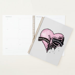 Pastel Goth Heart Emotional and Emotionless Planner