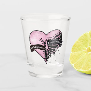 Pastel Goth Heart Emotional and Emotionless Shot Glass