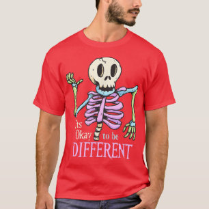 Pastel Goth It's Okay To Be Different Skeleton Hal T-Shirt